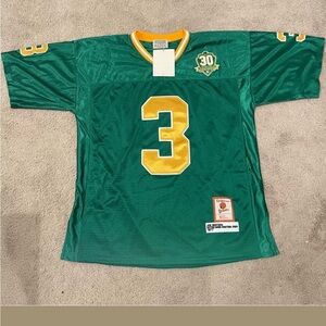 gridiron greats. Joe Montana -M- Green and Yellow Sports Jersey